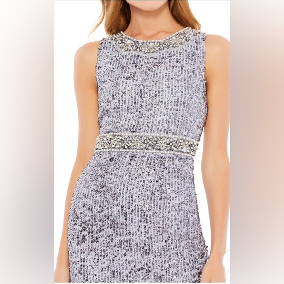 Mac Duggal Dresses & Skirts - ⭐️⭐️ MAC DUGGAL EMBELLISHED SLEEVELESS HIGH NECK MIDI DRESS NWOT 10